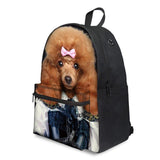 Yorkie Bulldog Pug Dog - Middle School Bag - School Bag Print