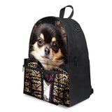 Yorkie Bulldog Pug Dog - Middle School Bag - School Bag Print