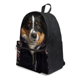 Yorkie Bulldog Pug Dog - Middle School Bag - School Bag Print