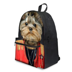 Yorkie Bulldog Pug Dog - Middle School Bag - School Bag Print