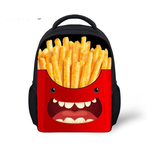 Funny French Fries Style - Baby Bag – School Backpack Design 3D
