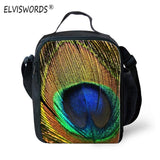 Peacock Feather - Thermal Lunch Bags - School Bag Print