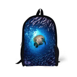 3D The Underwater World - Primary School Bag - School Bag Print