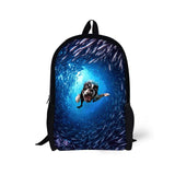 3D The Underwater World - Primary School Bag - School Bag Print