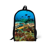 3D The Underwater World - Primary School Bag - School Bag Print