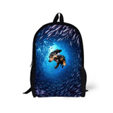 3D The Underwater World - Primary School Bag - School Bag Print