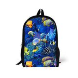 3D The Underwater World - Primary School Bag - School Bag Print