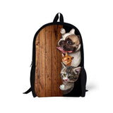 Cute Pet Dog Cat - Primary School Bag - School Bag Print