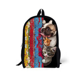 Cute Pet Dog Cat - Primary School Bag - School Bag Print