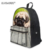 Backpack Dog Plug Print 3d - Middle School Bag - School Bag Print