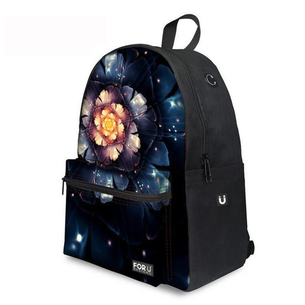 Flower Floral - Middle School Bag - School Bag Print